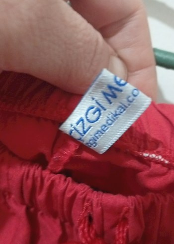 Kadın Kırmızı Salaş Kumaş Pantolon - Görsel 2