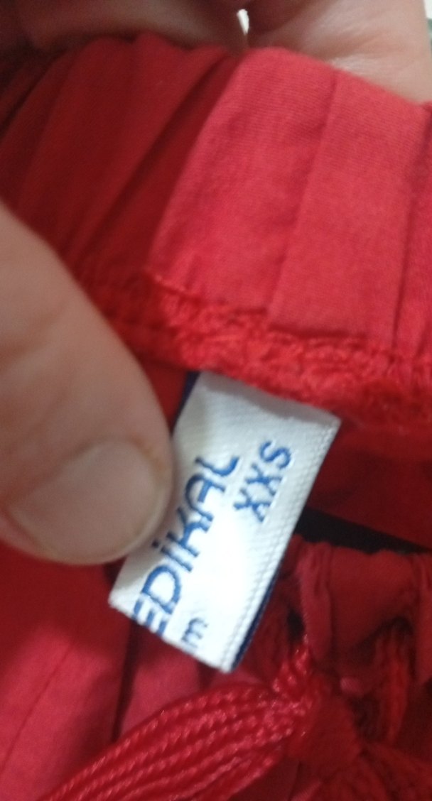 Kadın Kırmızı Salaş Kumaş Pantolon - Görsel 3