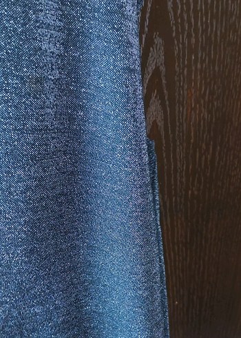 Yırtmaçlı Mavi Denim Kadın Pantolon