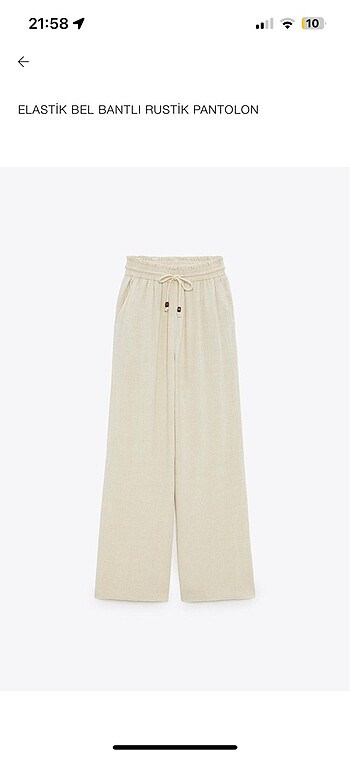 Zara, bej rustik pantolon. Yeni gibidir cok az giyildi. M beden