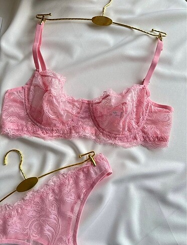 Sıfır paketli bralet takım pembe