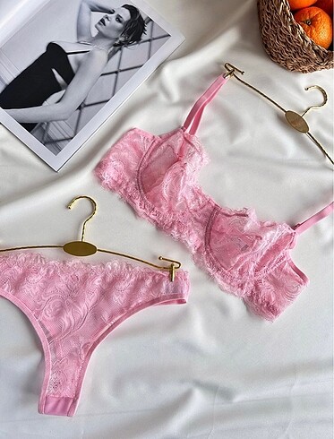 Diğer Sıfır paketli bralet takım pembe