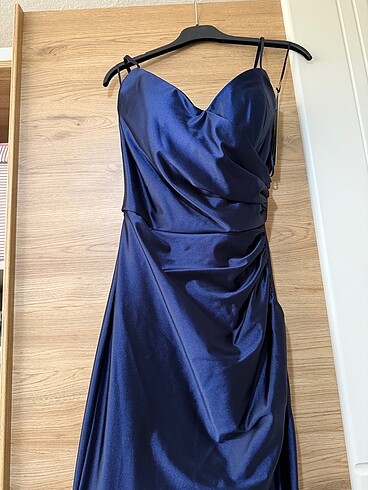 Örme Saten Sırt Dekolteli Elbise - Görsel 7