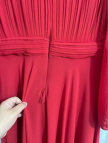 xl Beden kırmızı Renk Kırmızı tesettür abiye elbise