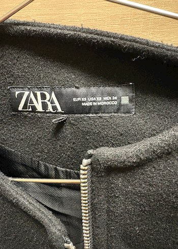 Zara Siyah Fermuarlı Kadın Ceket - Görsel 2