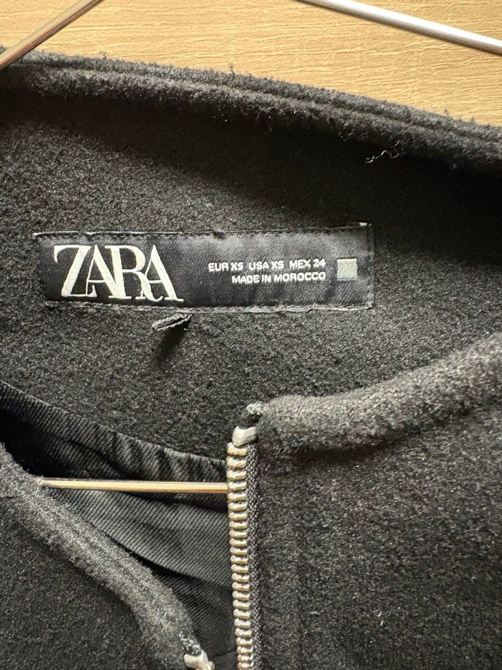 Zara Siyah Fermuarlı Kadın Ceket - Görsel 2