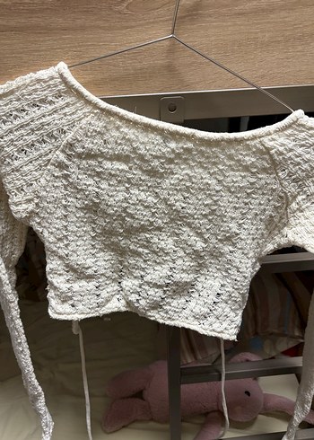 Beyaz örgü kazak - Görsel 2