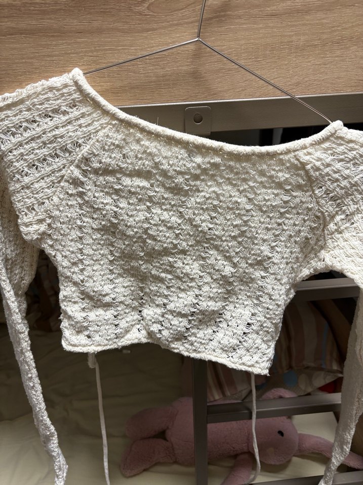 Beyaz örgü kazak - Görsel 2