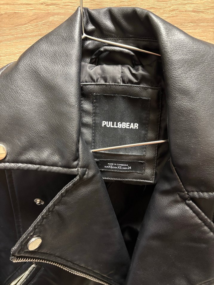 Kadın Siyah Biker Deri Ceket - Görsel 2