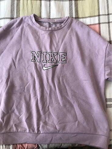 mor baskılı sweatshirt