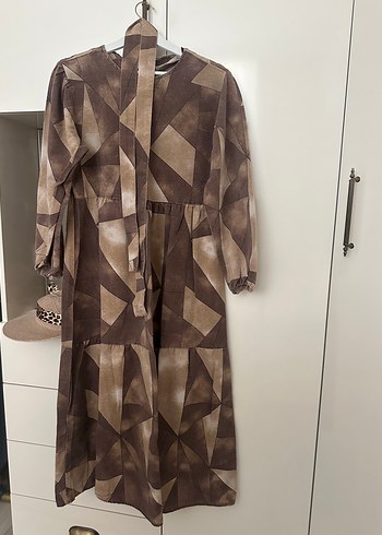 Kadın Bohem Bağcıklı Uzun Elbise - Görsel 3