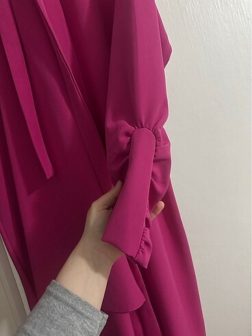 LCW Modest Pembe Abiye - Görsel 5