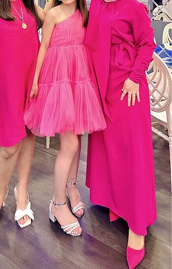 LCW Modest Pembe Abiye - Görsel 9