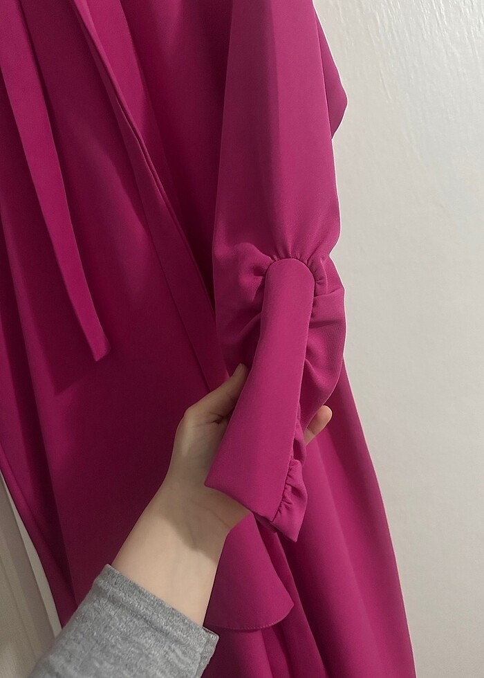 LCW Modest Pembe Abiye - Görsel 5