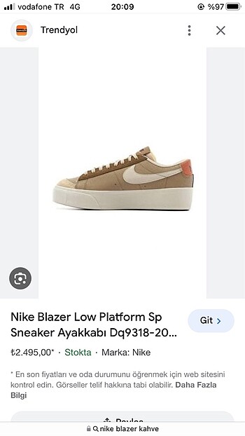 Nike blazer low kadın ayakkabı
