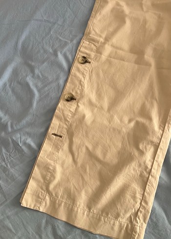 Mudo Düğme Detaylı Bej Kadın Kumaş Pantolon