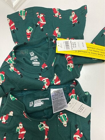 6 Ay Beden yeşil Renk GAP 6-12 ay pijama takımı
