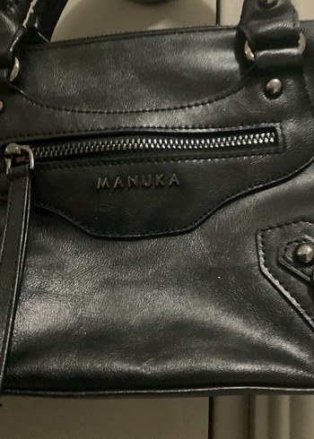 Zara Tokalı Siyah Deri Kadın Çanta