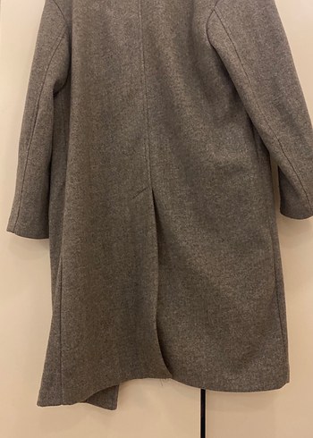 Bershka Gri  Uzun Düğmeli Kaban - Görsel 2