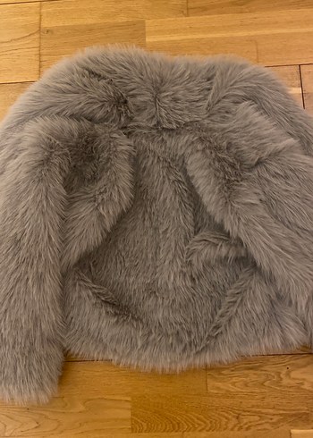 Zara Gri Yünlü Kadın Suni Kürk Ceket - Görsel 2