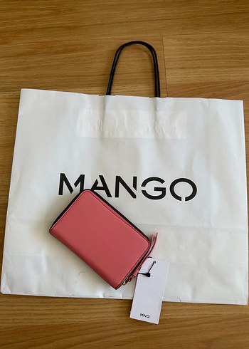 Mango Pembe Deri Fermuarlı Kadın Cüzdan
