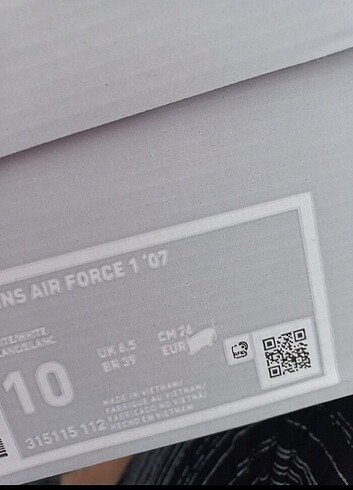 38 Beden beyaz Renk İTHAL NIKE AIR FORCE