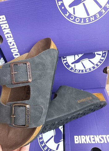 38 Beden gri Renk BAYAN BIRKENSTOCK TERLIK 