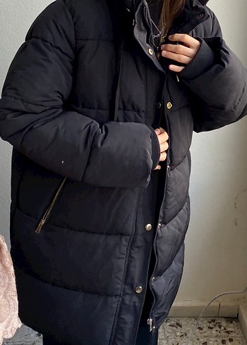 Siyah kadın şişme mont - Görsel 9