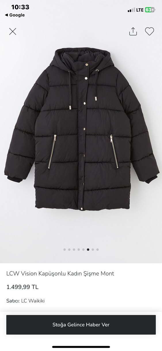 Siyah kadın şişme mont - Görsel 4