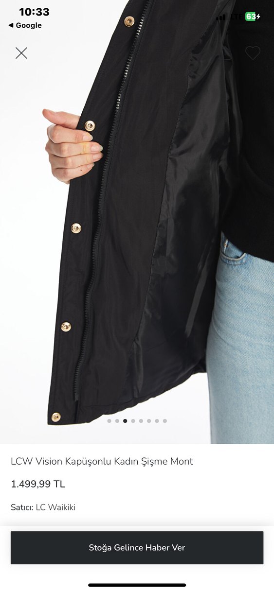 Siyah kadın şişme mont - Görsel 5