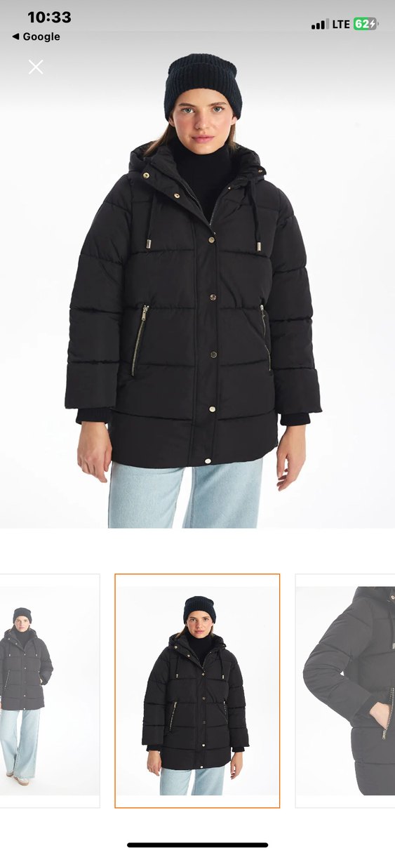 Siyah kadın şişme mont - Görsel 2