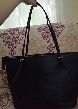 H&M SIYAH BUYUK TOTE CANTA