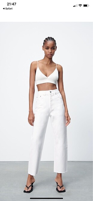 Zara Beyaz Jean 32 Beden Zara Jean / Kot %20 İndirimli - Gardrops