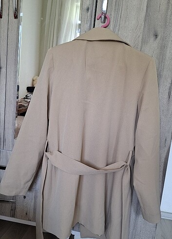 36 Beden Kemerli blazer ceket bej
