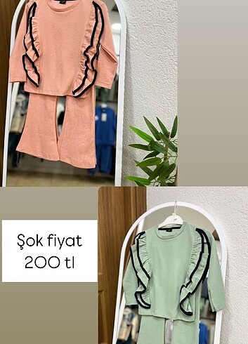 Kız çocuk fırfırlı takım 
