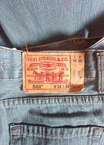 levi 501 kot pantolon 34/34 beden açıklama okuyunuz - Görsel 3