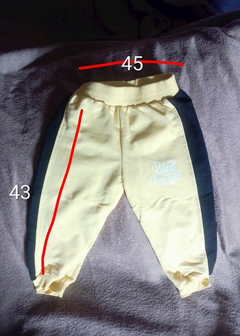 Sarı Siyah Kız Çocuk Rahat Eşofman Altı - Görsel 3