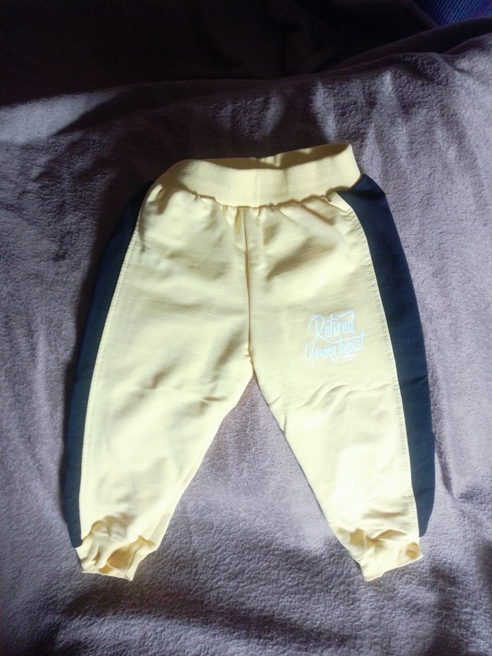 Sarı Siyah Kız Çocuk Rahat Eşofman Altı - Görsel 2