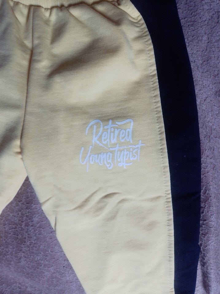 Sarı Siyah Kız Çocuk Rahat Eşofman Altı - Görsel 4