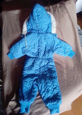 Kürk Detaylı Mavi  Bebek Tulumu 74 no - Görsel 7