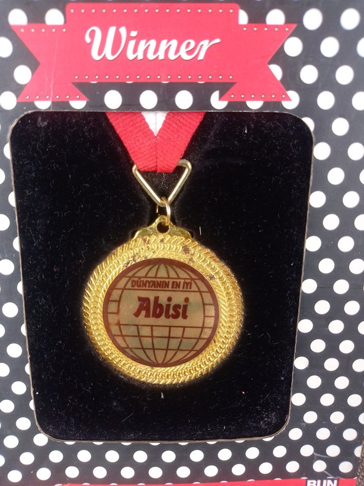 dünyanın en iyi abisi madalyon 20*15 cm - Görsel 4
