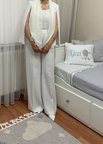 Zara beyaz takım elbise - Görsel 4