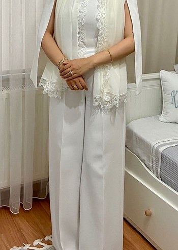 Zara beyaz takım elbise - Görsel 5