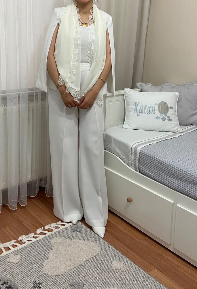 Zara beyaz takım elbise - Görsel 4