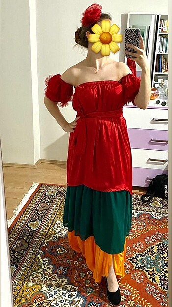 m Beden çeşitli Renk Roman çingene elbisesi kostüm
