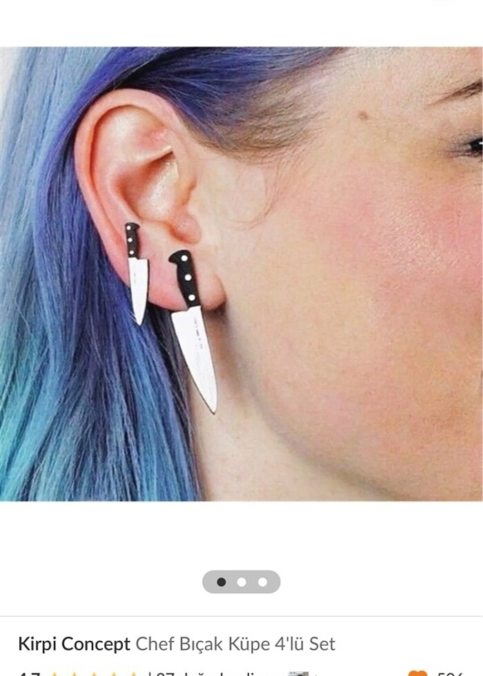 Bıçak küpe - Görsel 2