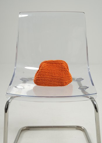 Turuncu Örgü çanta - Görsel 4