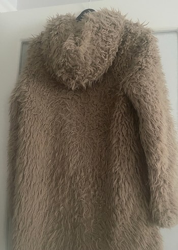 s Beden camel Renk Zara Bej Kadın Peluş Midi Kaban