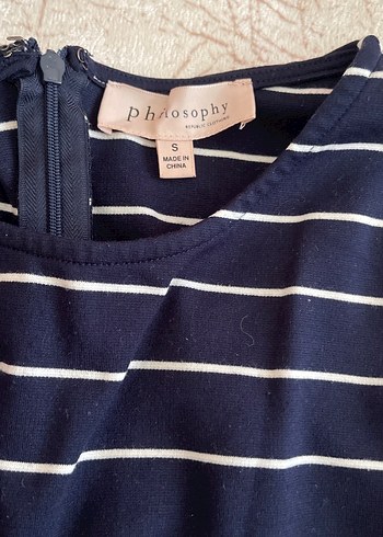 Lacivert Çizgili Hamile Bluzu - Görsel 3