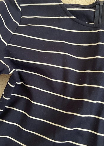 Lacivert Çizgili Hamile Bluzu - Görsel 2